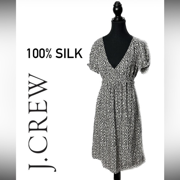 J. Crew Dresses & Skirts - J.CREW 100% SILK wedding guest dress concealed zip and tied at waist J Crew US 4